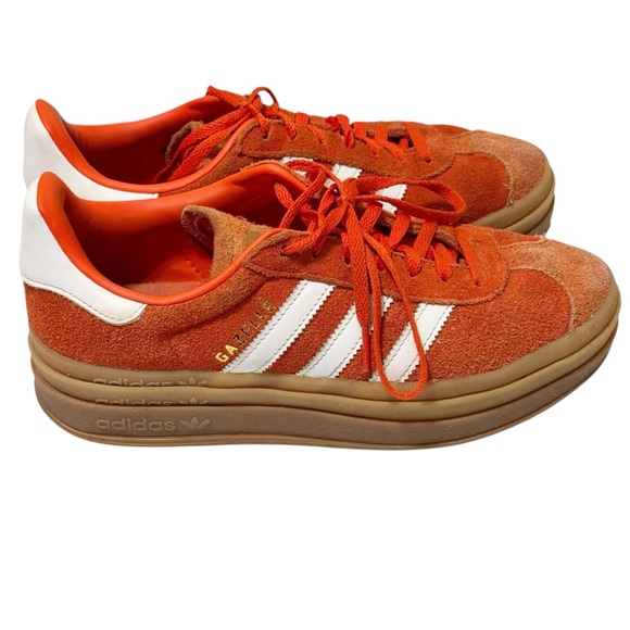 adidas Orange and White Women's Sneakers - Picture 2 of 12